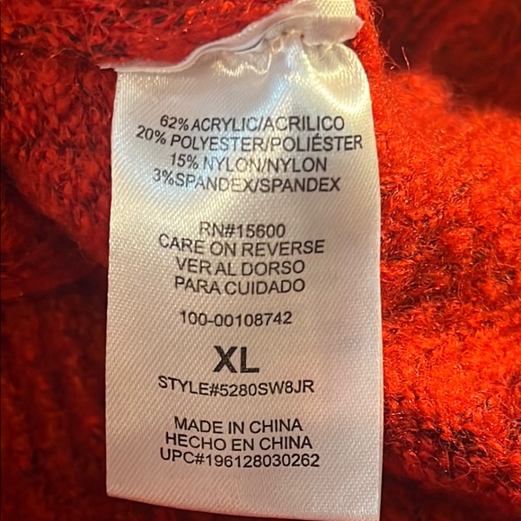 MM by My Michelle Sweater - Stunning Red Wrap Sweater for Women Sz XL - Picture 8 of 10